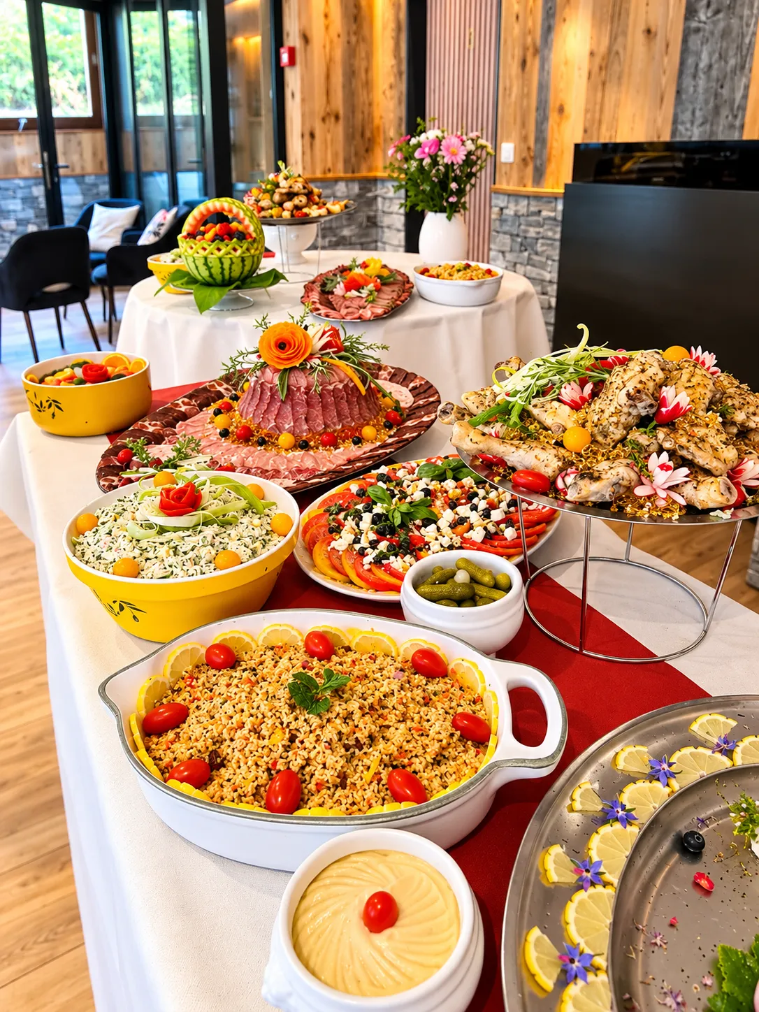 Buffet à l'hotel du Grand Som