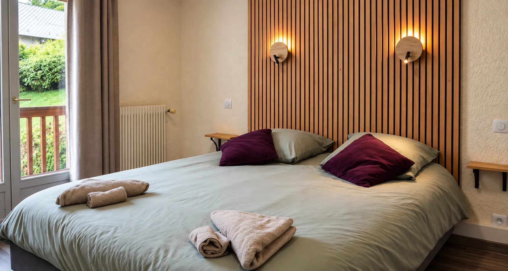 Chambre double de l'hôtel le Grand Som